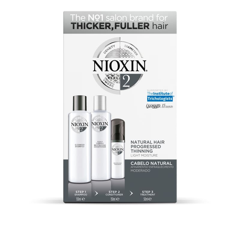 Nioxin Sistema 2 - Kit De Tratamento Trial - Pequeno (3 Produtos)